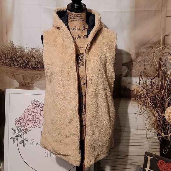 Southern Bliss Sherpa Style Jacket Vest Size S - Picture 8 of 8
